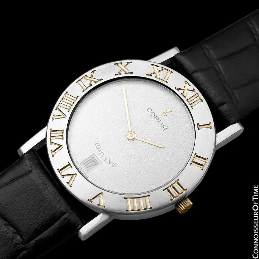 Corum Romvlvs Romulus Mens Dress Watch - Stainless Steel and 18K Gold