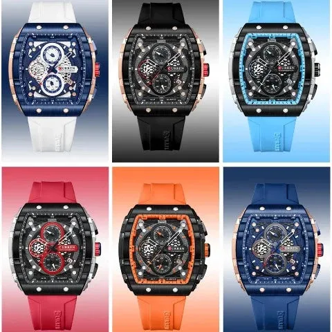 CURREN Men's Sports Rectangular Watch (Dial 4.7cm) - CUR221