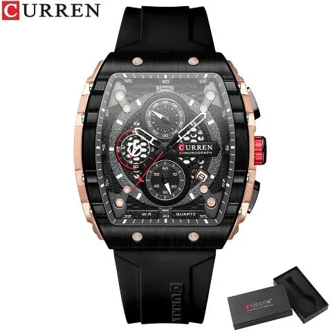 CURREN Men's Sports Rectangular Watch (Dial 4.7cm) - CUR221