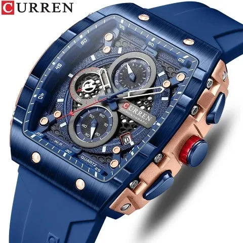CURREN Men's Sports Rectangular Watch (Dial 4.7cm) - CUR221