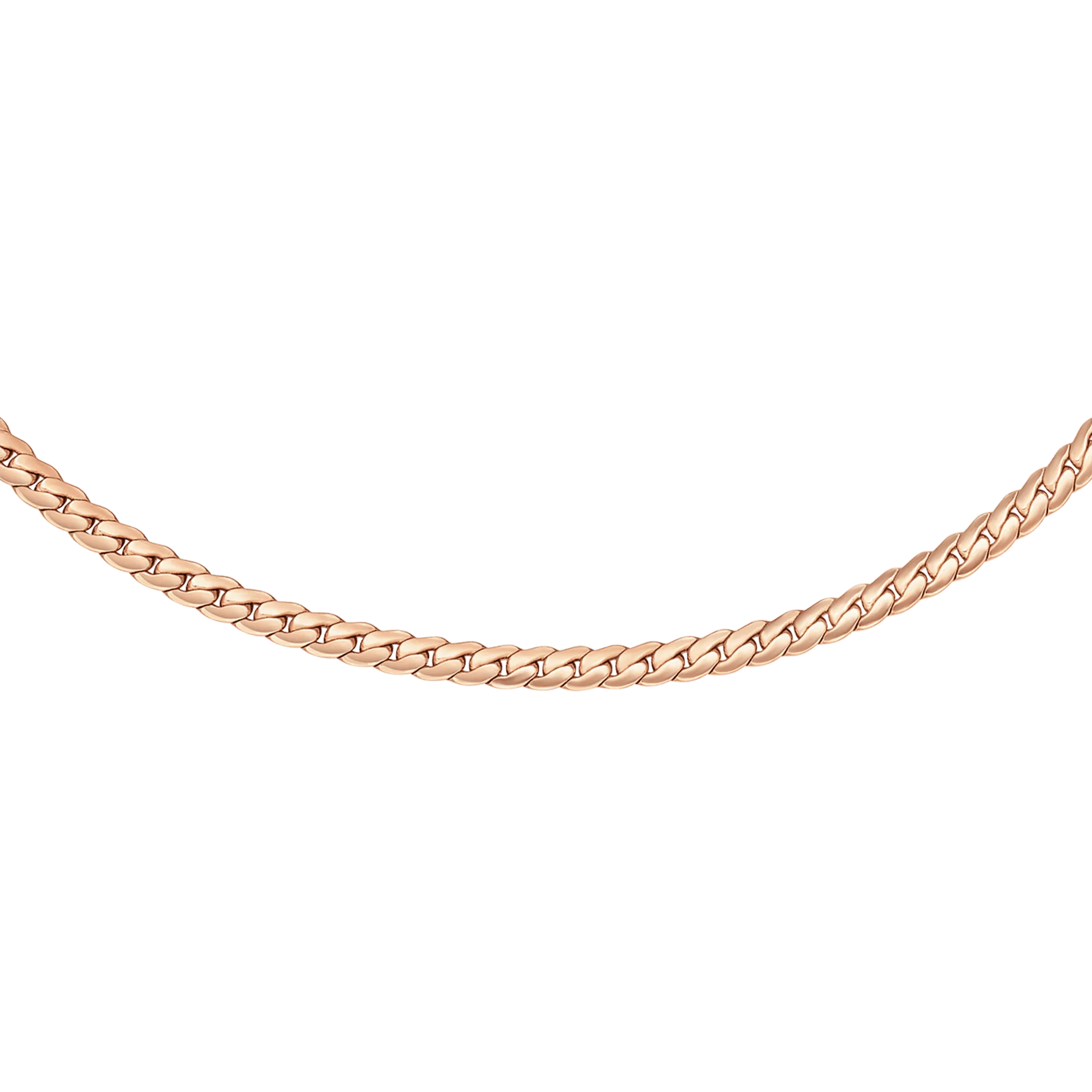 Daniel Wellington Elan Flat Chain Necklace Short Rose Gold