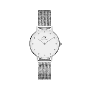 Daniel Wellington Petite 28 Pressed Sterling Lumine Silver & White Watch