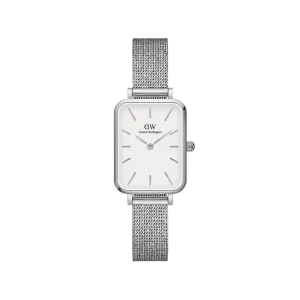 Daniel Wellington Quadro 20X26 Pressed Sterling Silver & White Watch