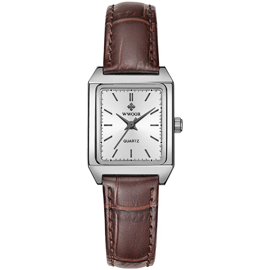 Designer Rectangle Quartz Watch Multiple Strap Color Options for Women