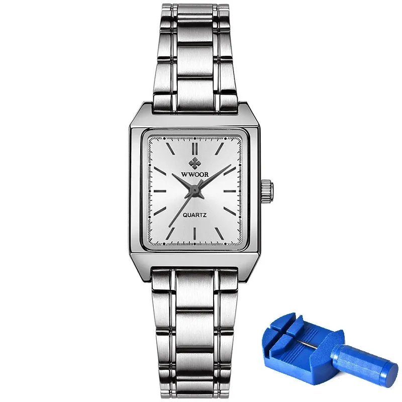 Designer Rectangle Quartz Watch Multiple Strap Color Options for Women