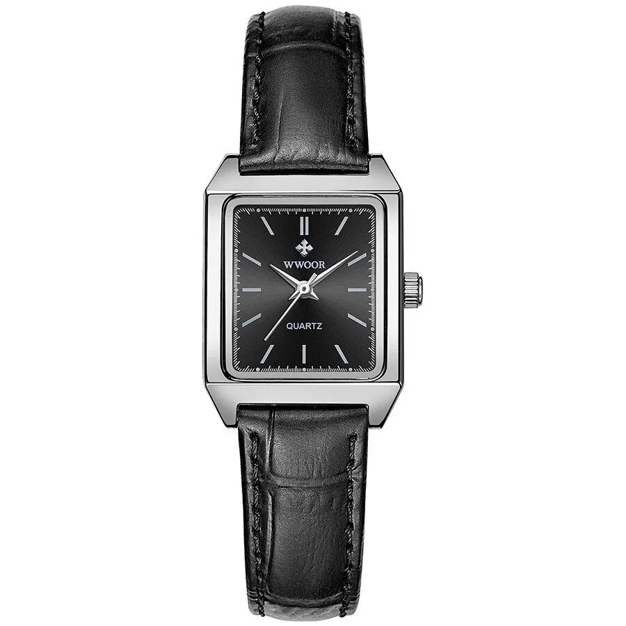 Designer Rectangle Quartz Watch Multiple Strap Color Options for Women
