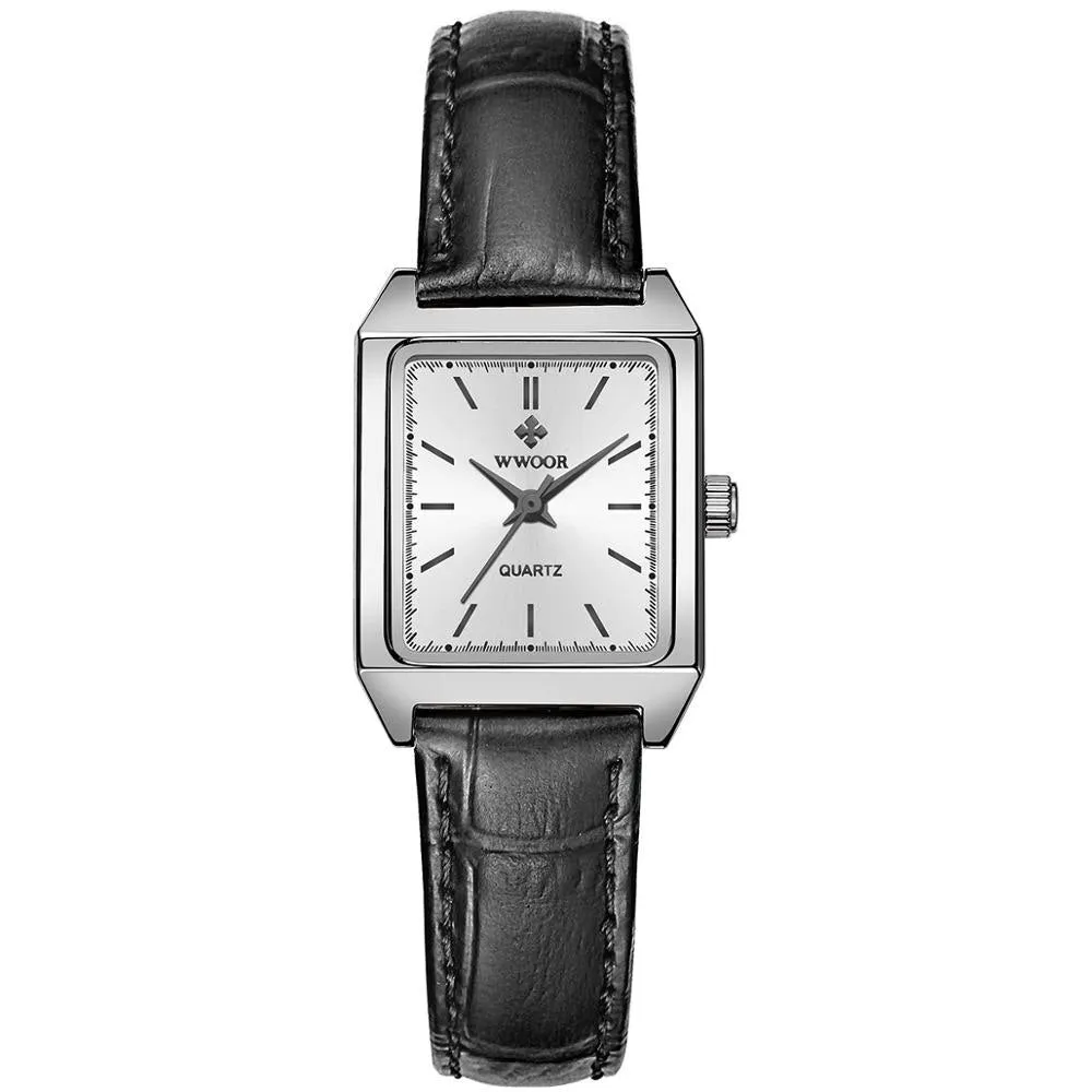 Designer Rectangle Quartz Watch Multiple Strap Color Options for Women