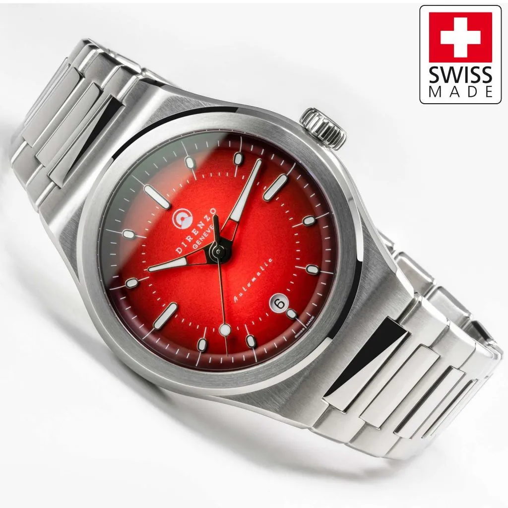 Direnzo DRZ04 Mondial V2 Red&nbsp;Sunburst - Swiss&nbsp;Made