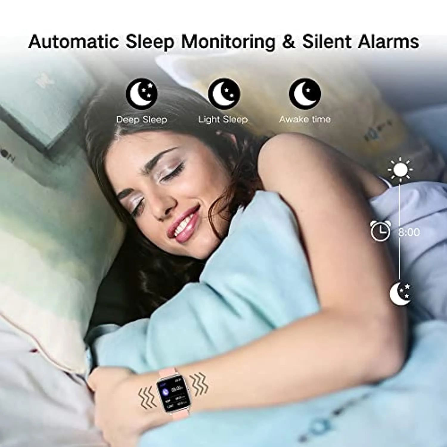 Donerton Smart Watch, Fitness Tracker for Women, 1.4" TFT LCD Screen Smartwatch with Heart Rate and Sleep Monitor, IP67 Waterproof Activity Tracker with Pedometer, Fitness Watch for Android and iOS