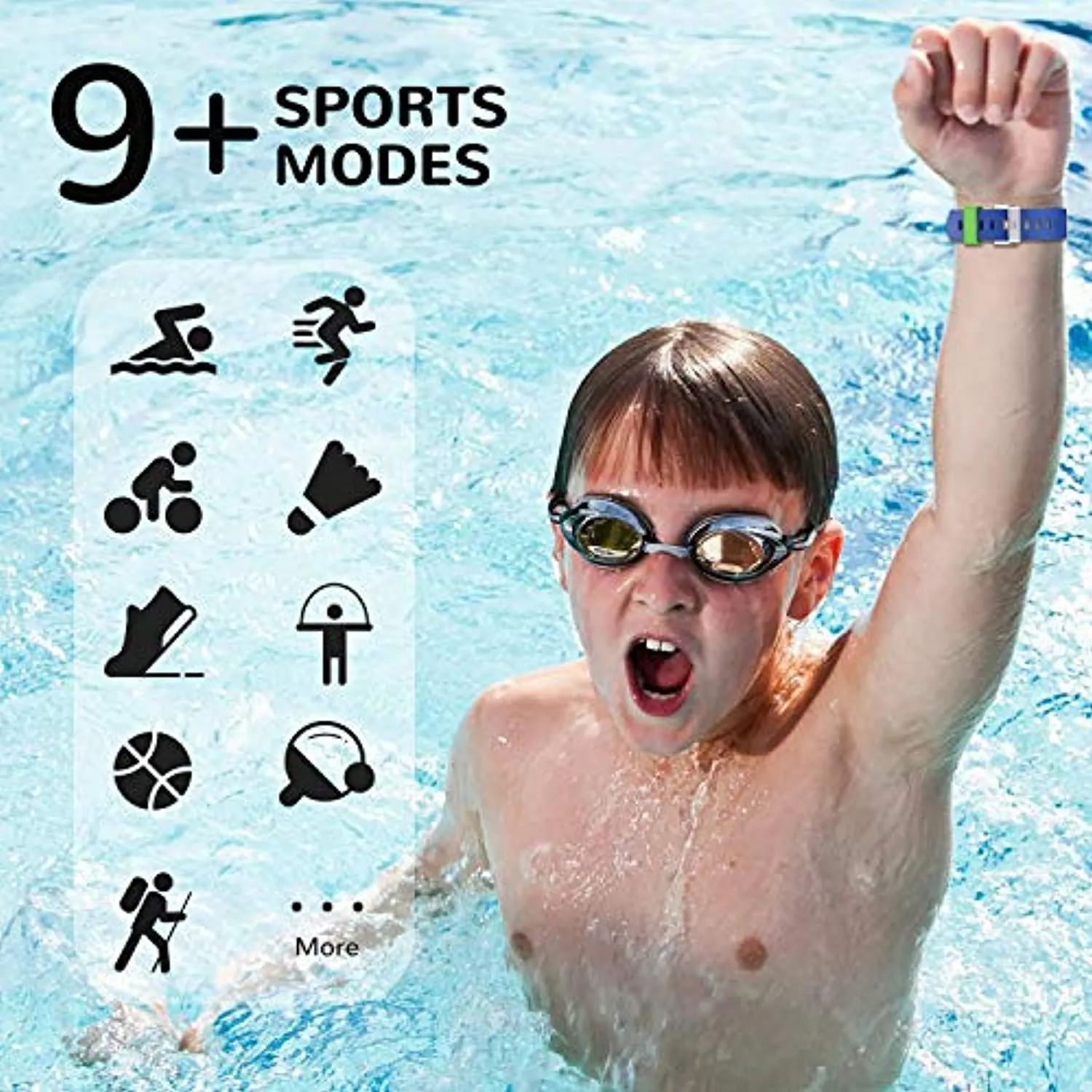 DoSmarter Kids Fitness Tracker Watch for Boys Girls Ages 5-12, Waterproof Health & Activity Tracker for Kids with Pedometer, Heart Rate, Sleep Monitor, Great Kids Gift
