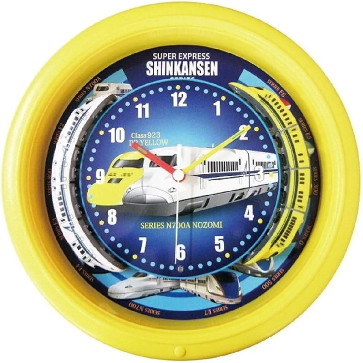 Double Train Shinkansen Clock SR-WC16001 YL (Yellow)
