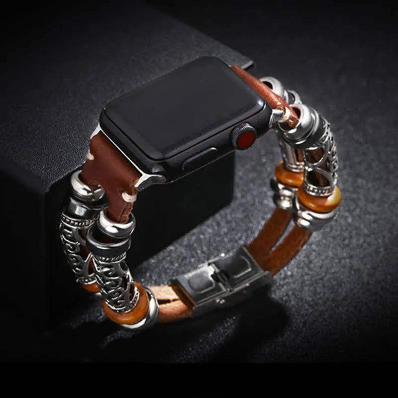 Embossed Ornament Wristband Watch Band