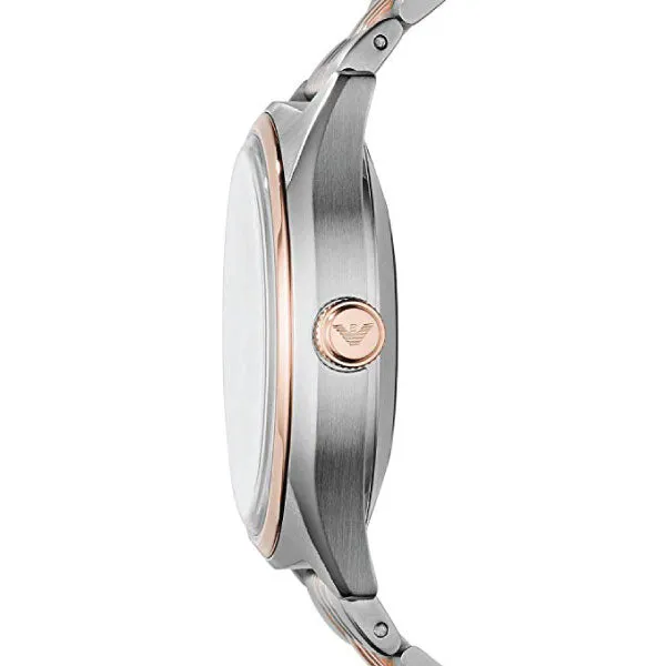 EMPORIO ARMANI Meccanico Two-Tone Stainless Steel Skeleton Dial Automatic Watch for Gents - AR60002
