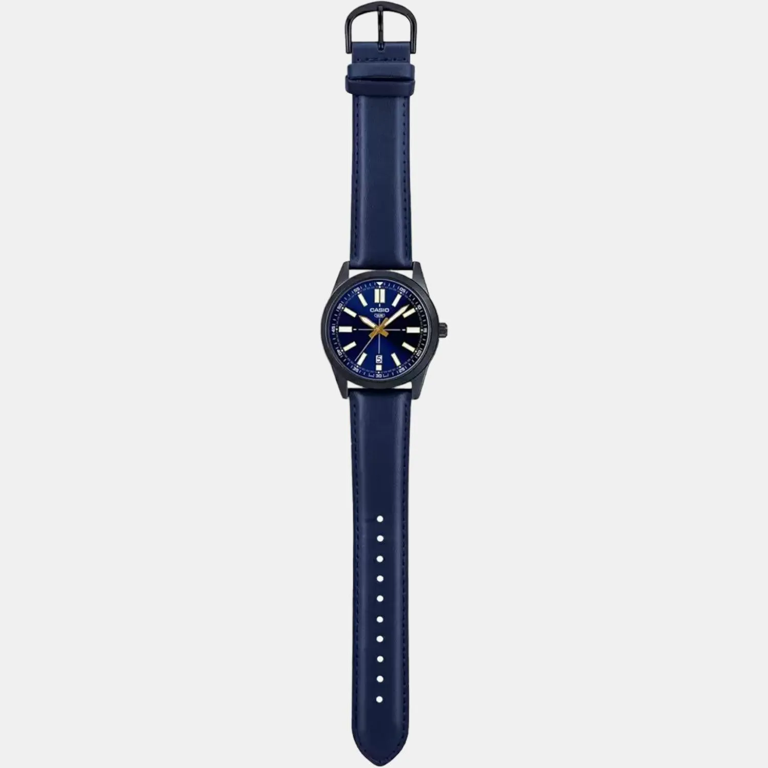 Enticer Men's Analog Leather Watch A1944 - MTP-VD02BL-2EUDF