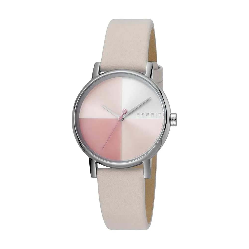 Esprit Ladies Stainless Steel Watch Multi Color Dial & Beige Strap