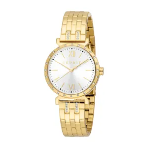 ESPRIT Women's Watch Gold Color Case Silver Dial Gold Color Metal Bracelet