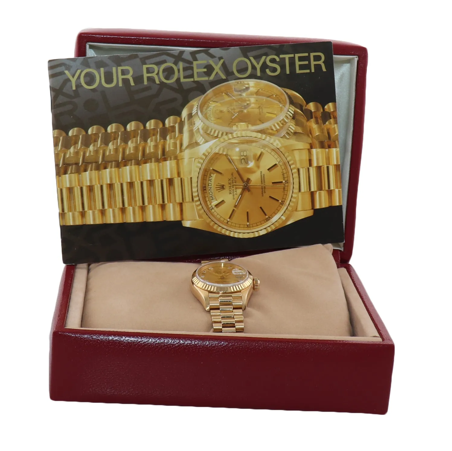 FACTORY Diamonds Ladies Rolex DateJust President 26mm 69178 Yellow Gold Watch