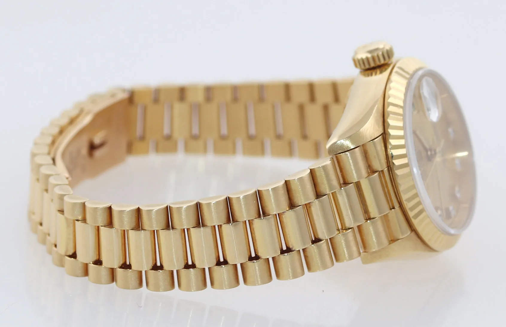 FACTORY Diamonds Ladies Rolex DateJust President 26mm 69178 Yellow Gold Watch