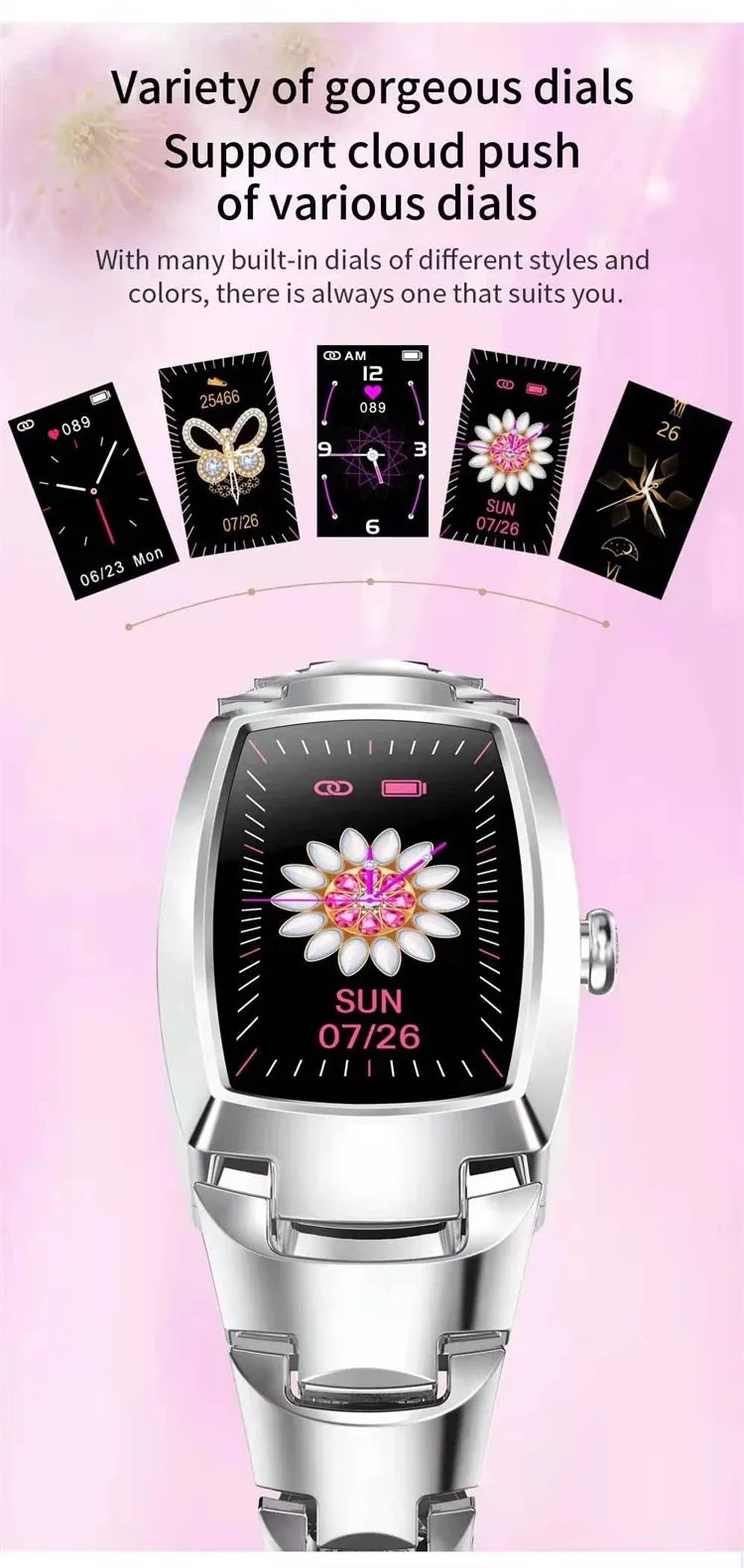 Fashion Bracelet Band H8 pro Smart watch for Heart Rate Blood Pressure H8 pro
