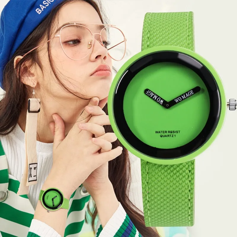 Fashion Women's Watches Leather Ladies Watch Women Watches Young Girl Watch Simple Clock