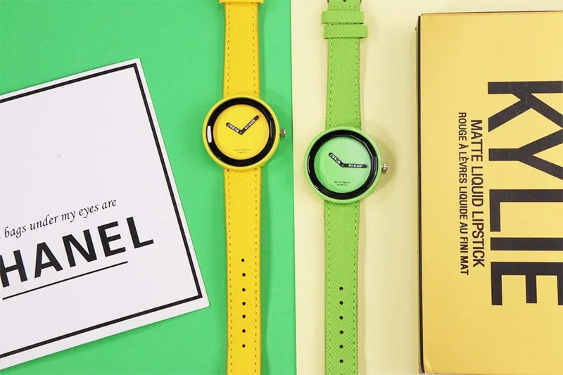 Fashion Women's Watches Leather Ladies Watch Women Watches Young Girl Watch Simple Clock