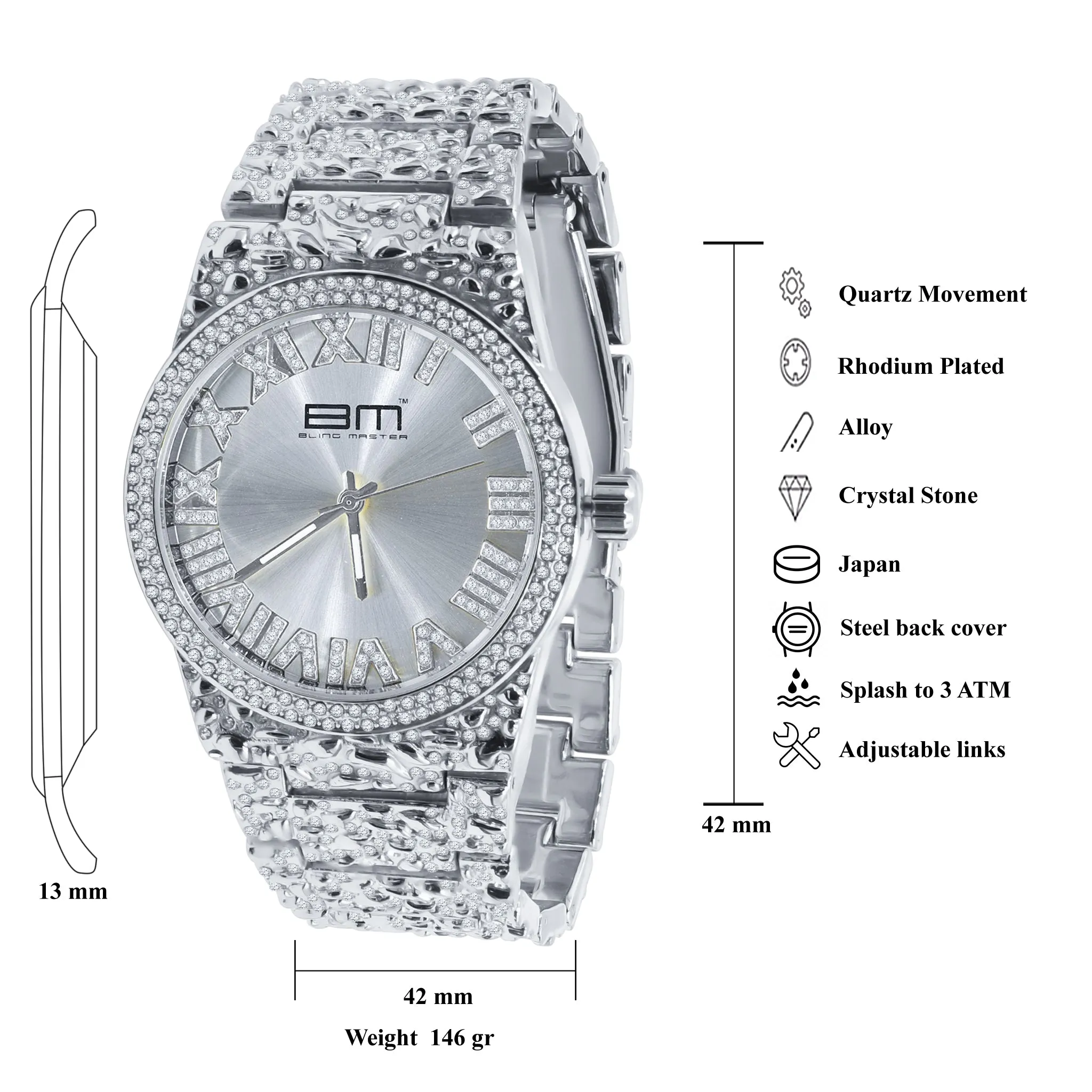 FLAMBOYANT ULTRA BLING WATCH SET | 530291