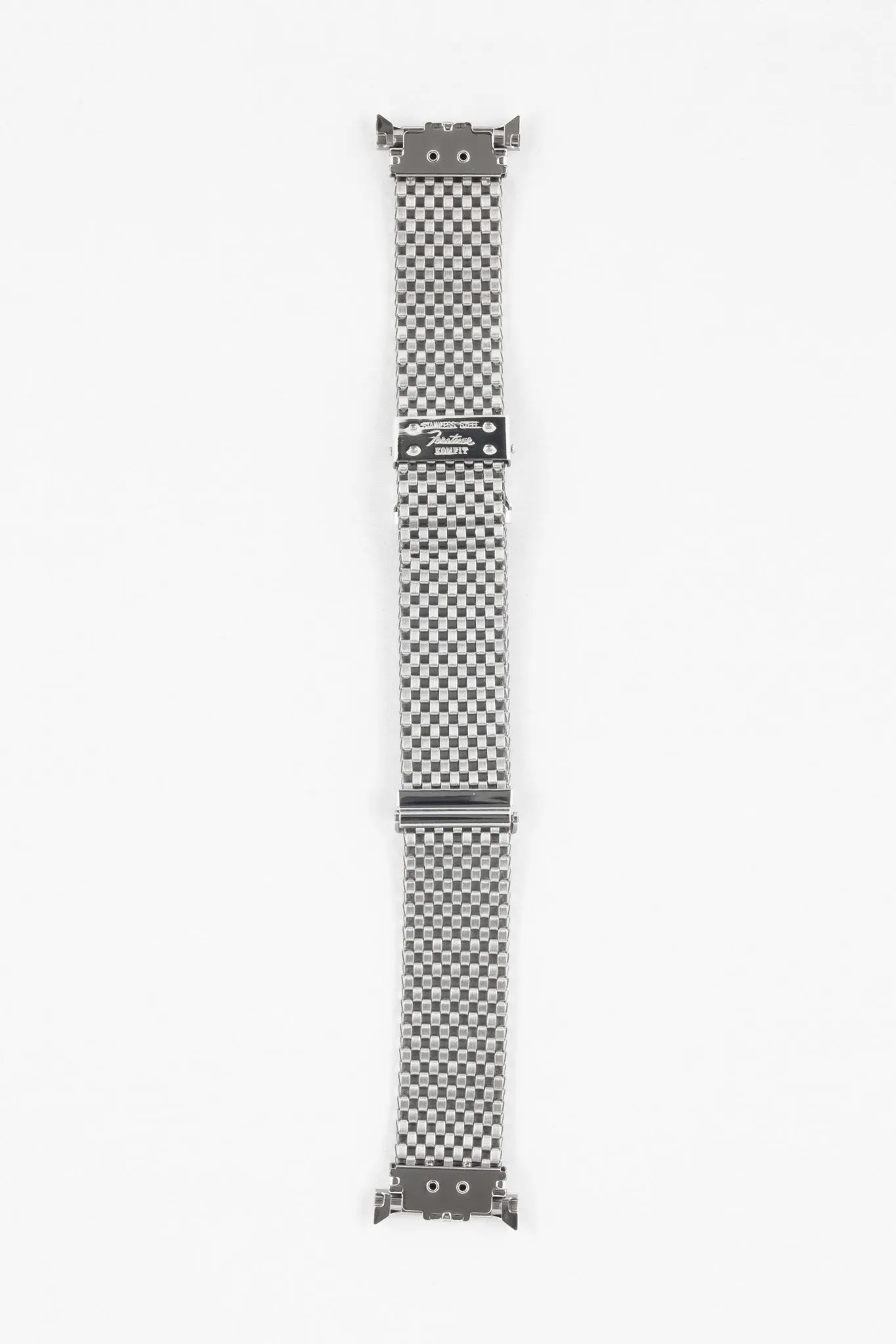 Forstner KOMFIT 'JB' Stainless Steel Square Mesh Watch Bracelet with Horned Ends