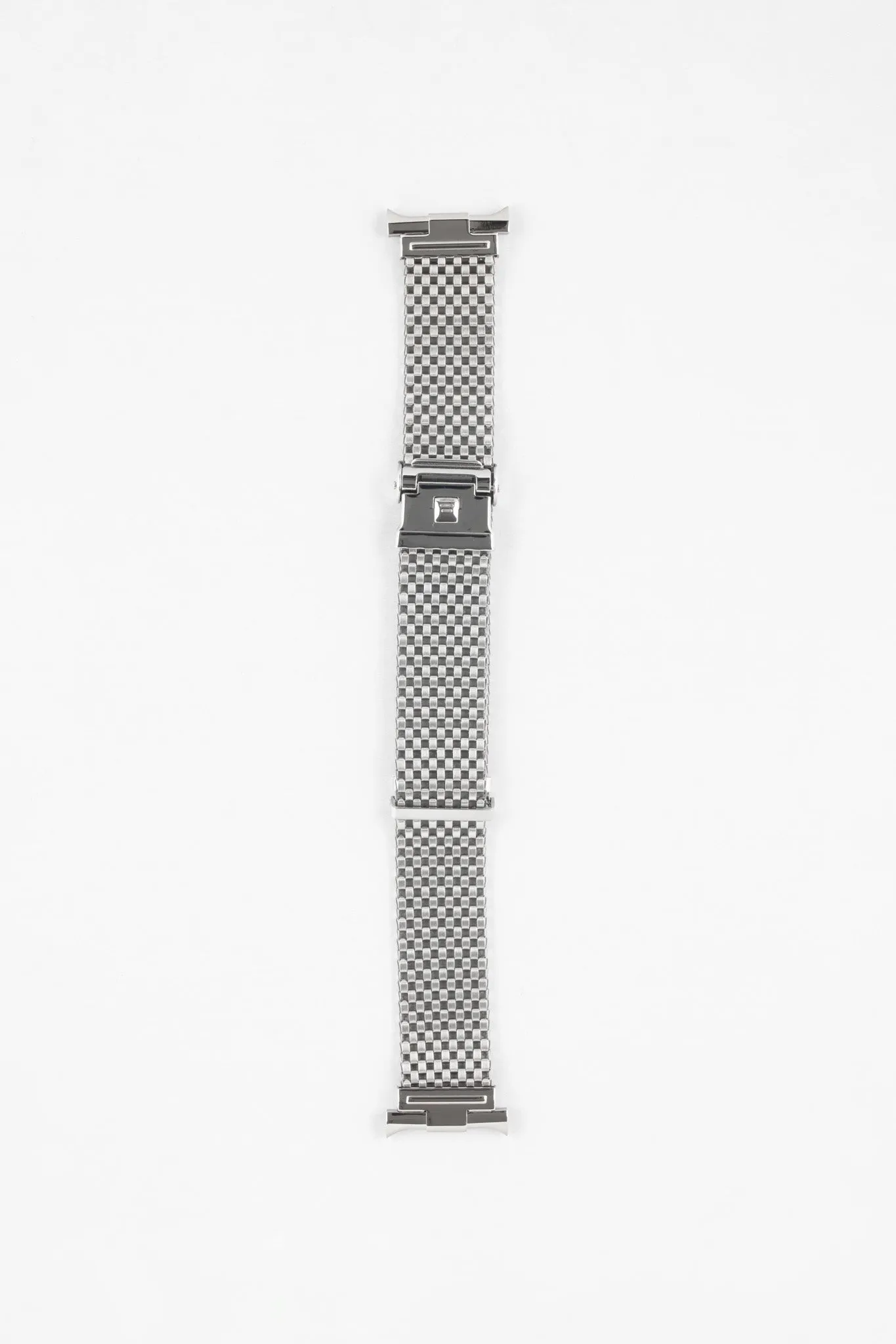 Forstner KOMFIT 'JB' Stainless Steel Square Mesh Watch Bracelet with Horned Ends