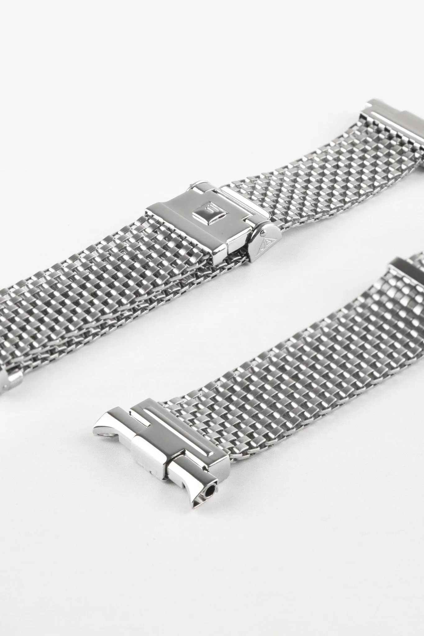 Forstner KOMFIT 'JB' Stainless Steel Square Mesh Watch Bracelet with Horned Ends