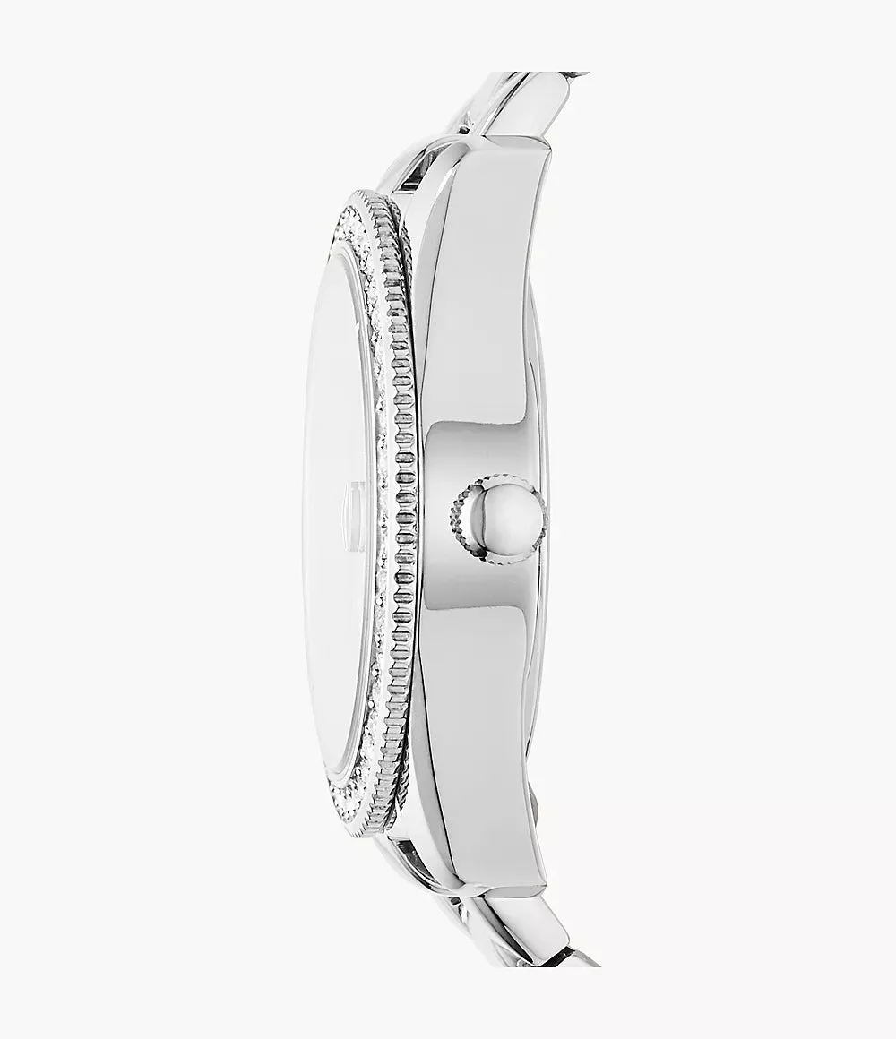 Fossil Scarlette Three-Hand Date Stainless Steel 32mm Ladies Watch