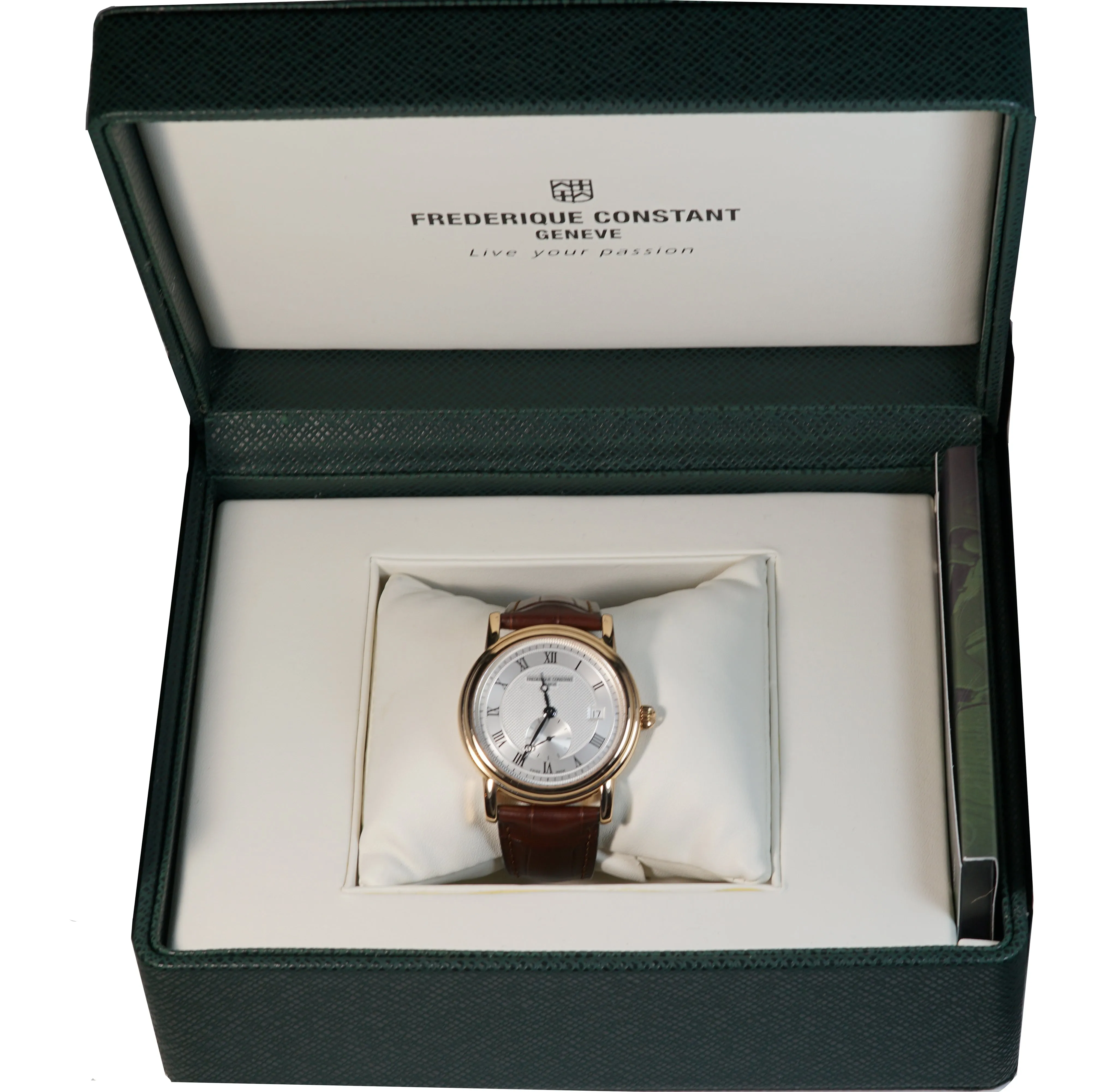 Frederique Constant Classics 18K Rose Gold FC-345MC4P9 40mm Silver Roman Watch