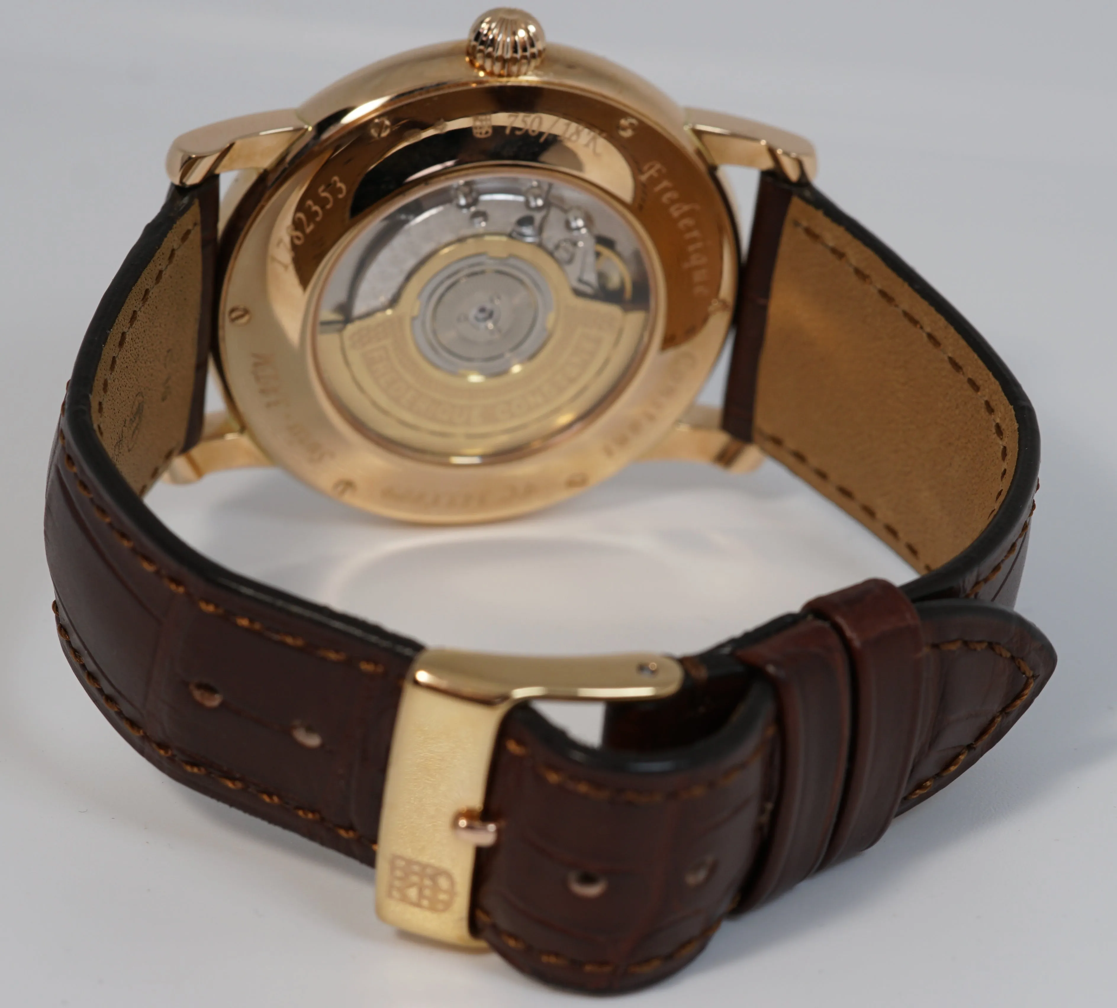Frederique Constant Classics 18K Rose Gold FC-345MC4P9 40mm Silver Roman Watch