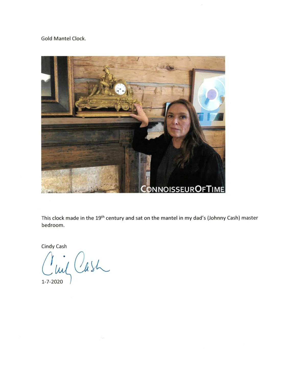 French Gilt-Bronze Figural Hunter Mantel Clock - *OWNED & USED in Master Bedroom by JOHNNY CASH*