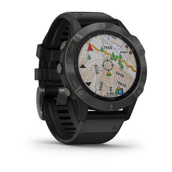 Garmin Fenix 6 Sapphire Editions Carbon Gray DLC with Black Band 47mm