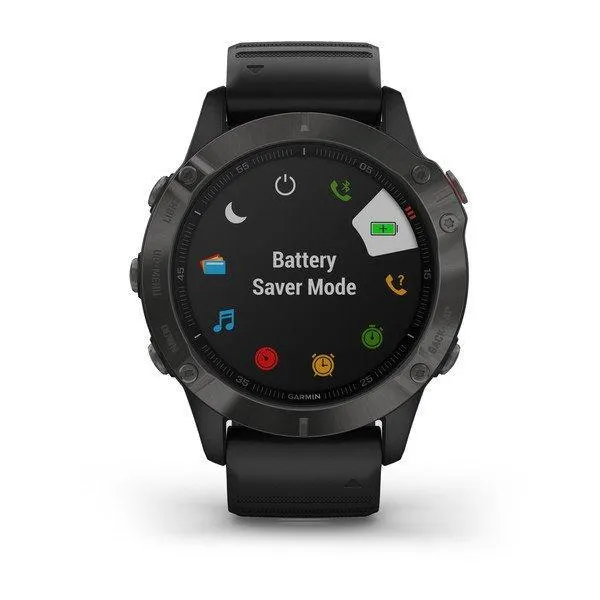 Garmin Fenix 6 Sapphire Editions Carbon Gray DLC with Black Band 47mm