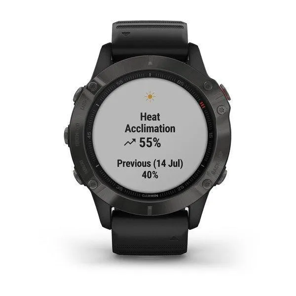 Garmin Fenix 6 Sapphire Editions Carbon Gray DLC with Black Band 47mm