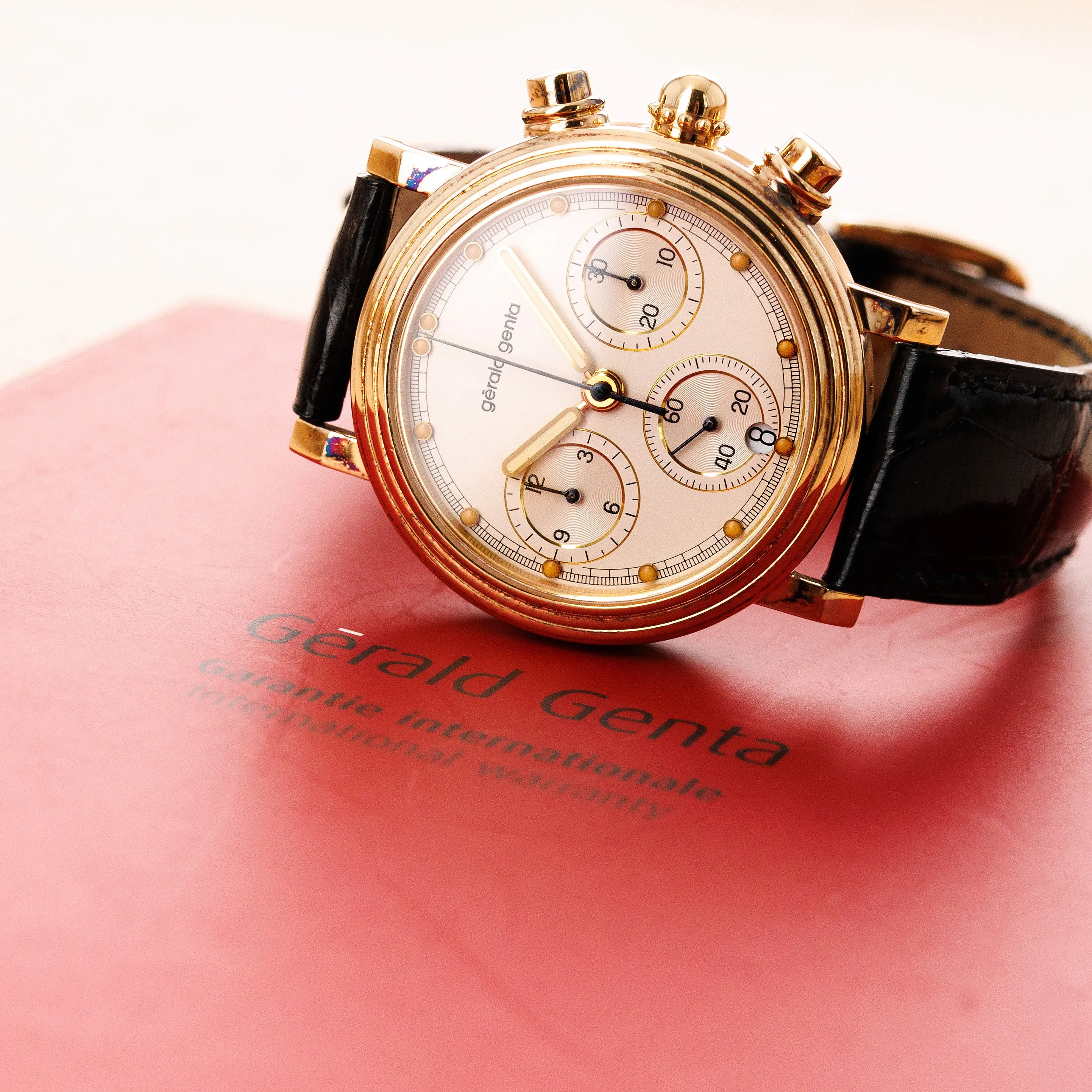 Gerald Genta Rose Gold Chronograph Ref. 3376.7