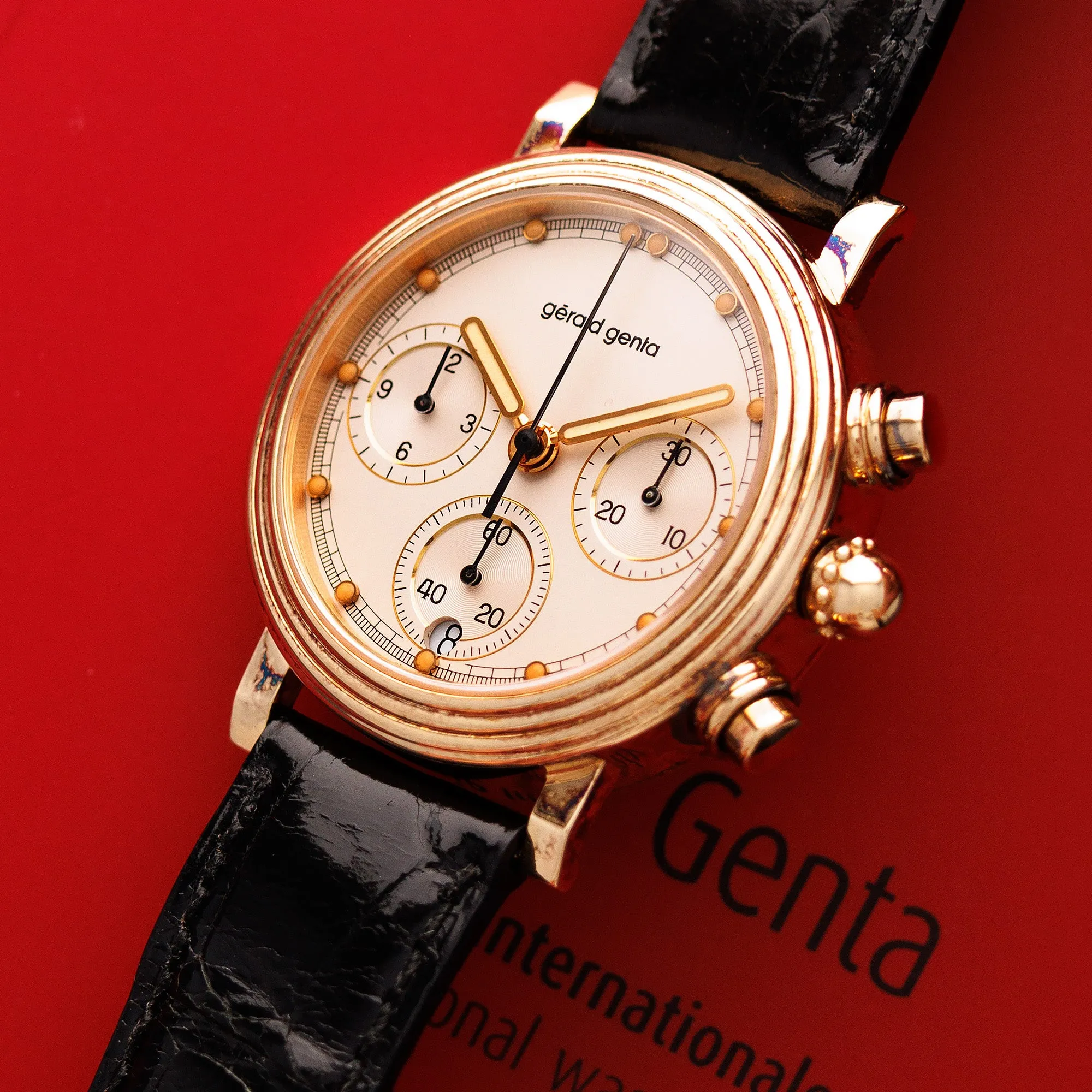 Gerald Genta Rose Gold Chronograph Ref. 3376.7