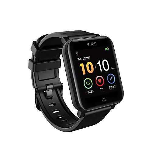 GOQii Smart Vital Fitness SpO2, Body Temperature and Blood Pressure Tracker   Vital 4.0 SpO2, with 3 Months Personal Coaching