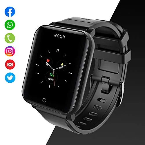 GOQii Smart Vital Fitness SpO2, Body Temperature and Blood Pressure Tracker   Vital 4.0 SpO2, with 3 Months Personal Coaching
