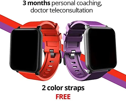GOQii Smart Vital Fitness SpO2, Body Temperature and Blood Pressure Tracker   Vital 4.0 SpO2, with 3 Months Personal Coaching