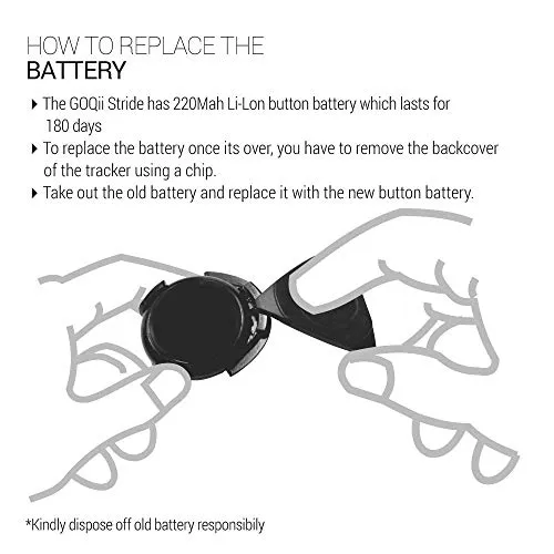 Goqii Stride Fitness Smart Tracker (Black), Bluetooth Connection