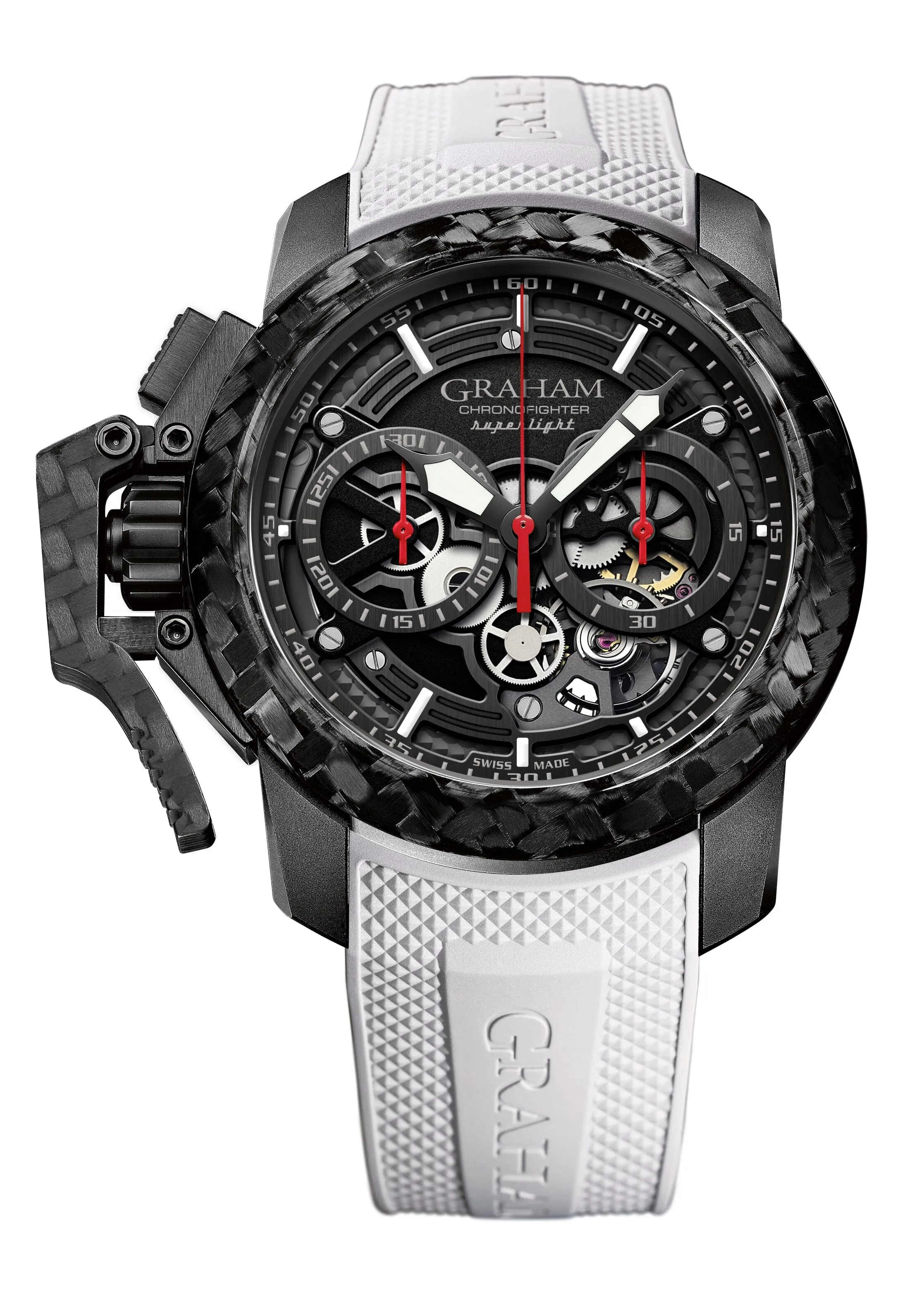 Graham Chronofighter Superlight 2CCBK.B25A Skeleton-dial Dial Mens Watch Box Papers
