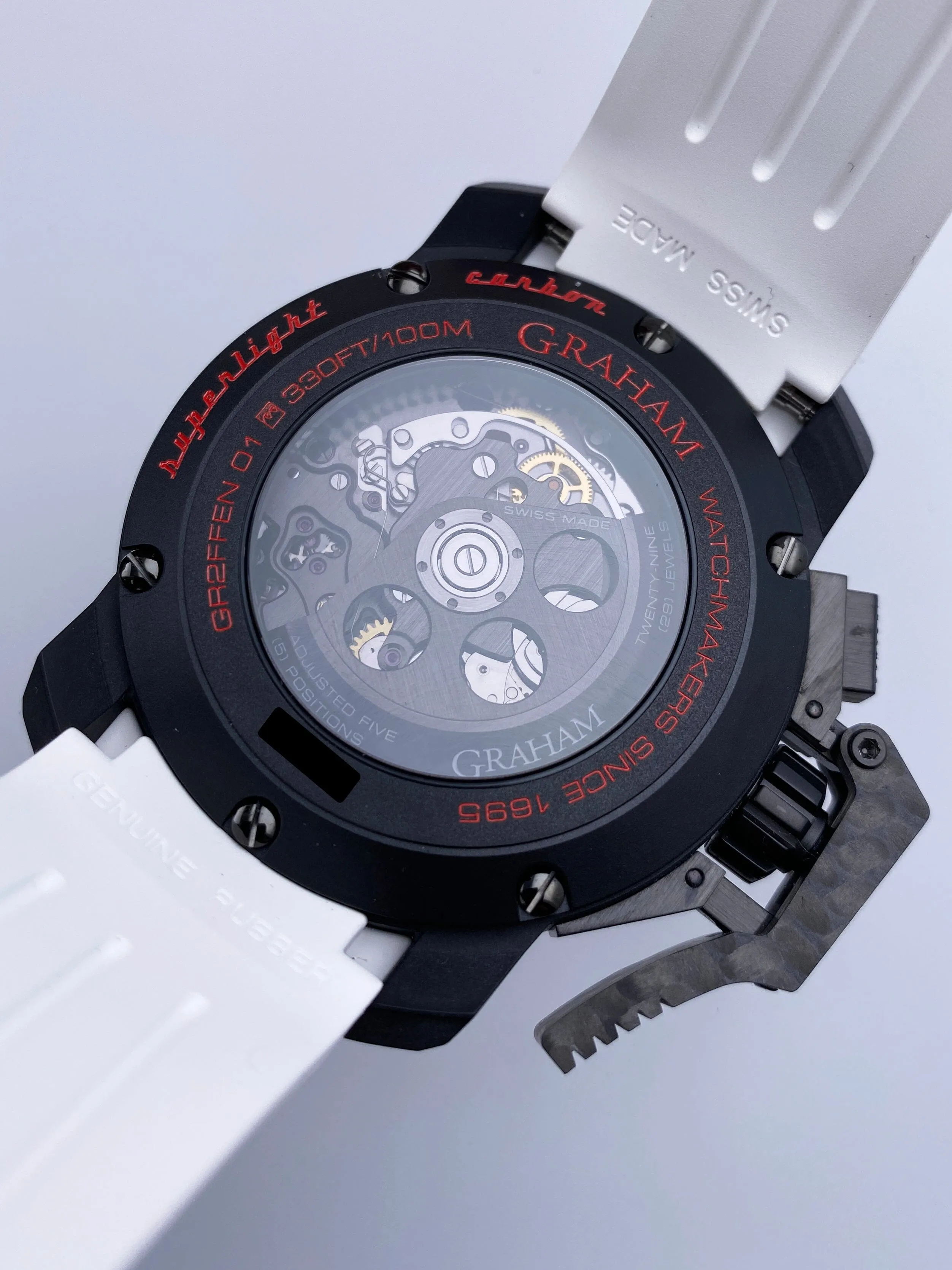 Graham Chronofighter Superlight 2CCBK.B25A Skeleton-dial Dial Mens Watch Box Papers