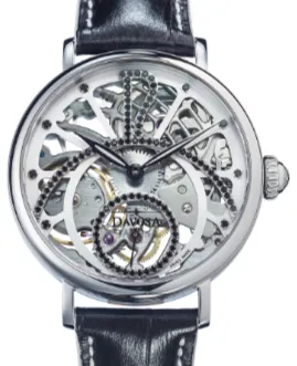 Grande Diva Mechanical Swiss-Made Skeleton Black Ladies Watch 16550040