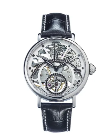 Grande Diva Mechanical Swiss-Made Skeleton Black Ladies Watch 16550040