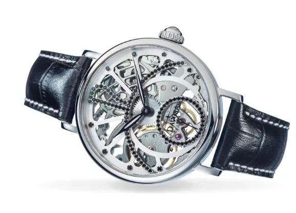 Grande Diva Mechanical Swiss-Made Skeleton Black Ladies Watch 16550040