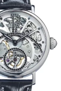 Grande Diva Mechanical Swiss-Made Skeleton Black Ladies Watch 16550040