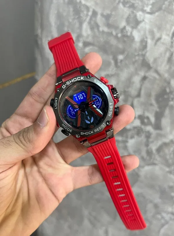 Gshock Strap Analog With Digital Premium Watch