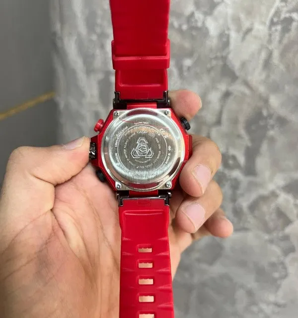 Gshock Strap Analog With Digital Premium Watch